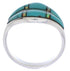 Sterling Silver Jewelry Turquoise Opal Inlay Ring Size 6-3/4 RS44905